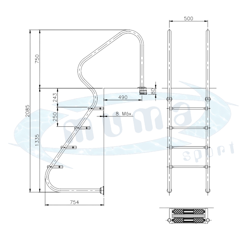 SCALA ACCESSO FACILE A 4 GRADINI - immagine 4